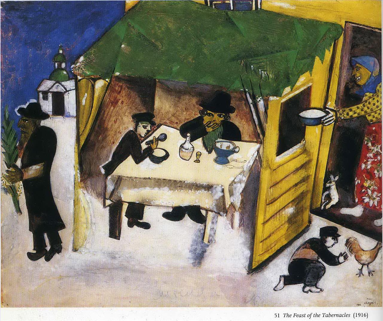 Das Laubhüttenfest Zeitgenosse Marc Chagall Ölgemälde